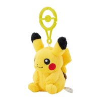 Pokemon Pikachu Pl&uuml;sch Schl&uuml;sselanh&auml;nger mit Karabiner 7 cm