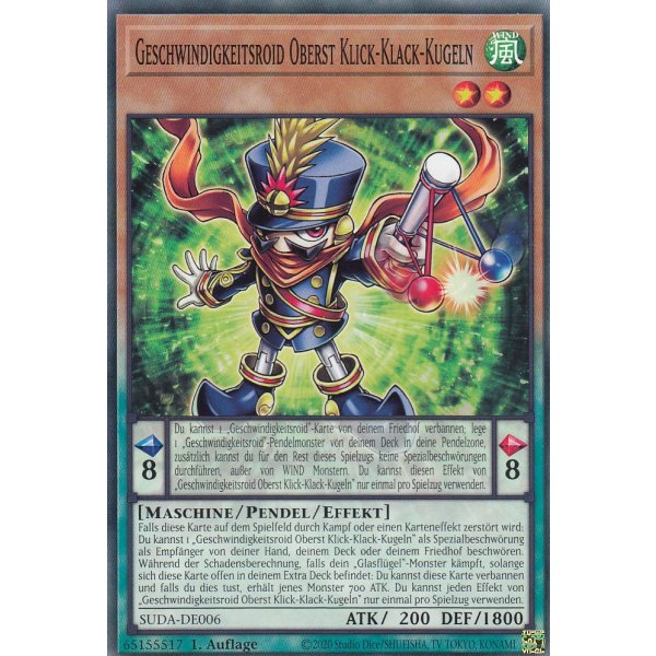 Geschwindigkeitsroid Oberst Klick-Klack-Kugeln SUDA-DE006