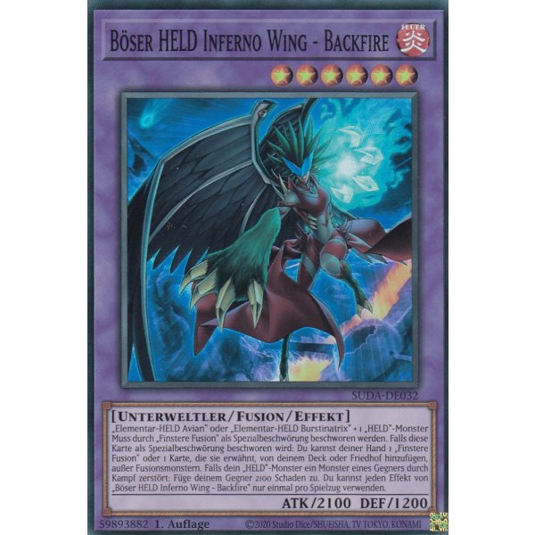 B&ouml;ser HELD Inferno Wing - Backfire SUDA-DE032 (Super Rare)