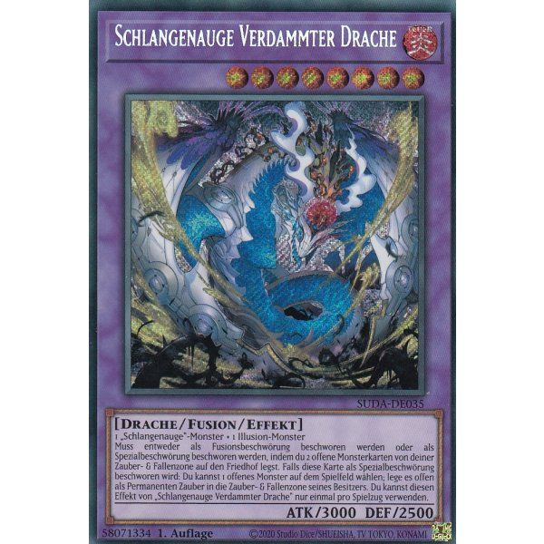 Schlangenauge verdammter Drache SUDA-DE035 (Secret Rare)
