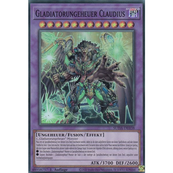 Gladiatorungeheuer Claudius SUDA-DE038 (Super Rare)