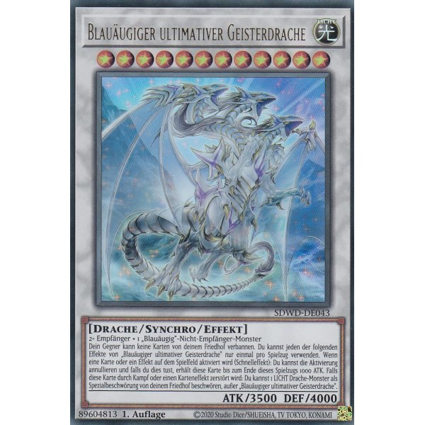 Blau&auml;ugiger ultimativer Geisterdrache SDWD-DE043 (Ultra Rare)