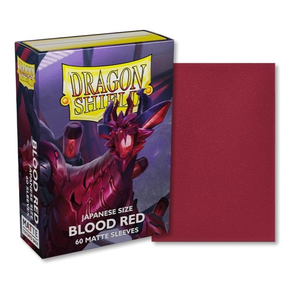 Dragon Shield Japanese Size Sleeves - Blood Red (60 Matte Kartenh&uuml;llen)