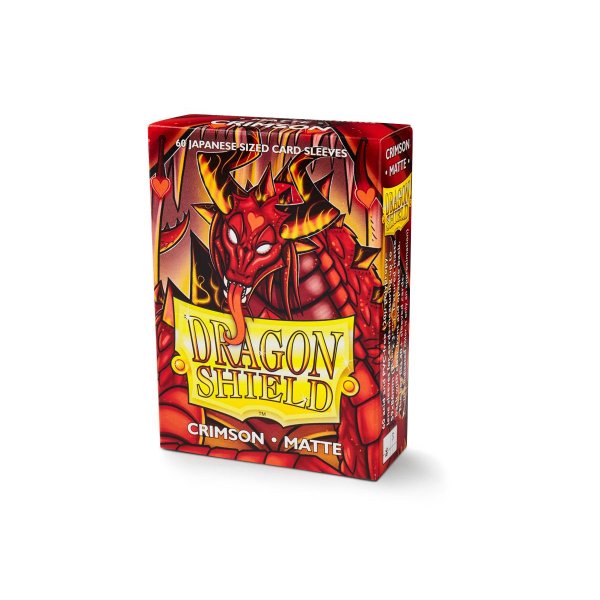 Dragon Shield Japanese Size Sleeves - Crimson (60 Matte Kartenh&uuml;llen)