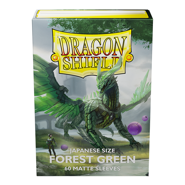 Dragon Shield Japanese Size Sleeves - Forest Green (60 Matte Kartenh&uuml;llen)
