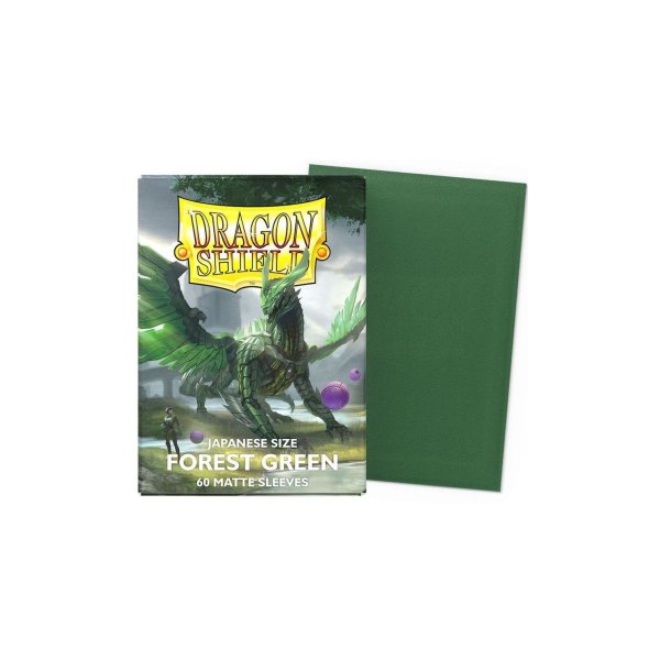 Dragon Shield Japanese Size Sleeves - Forest Green (60 Matte Kartenh&uuml;llen)