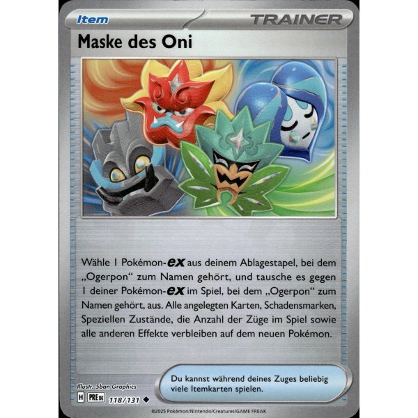 Maske des Oni 118/131 MEISTERBALL HOLO