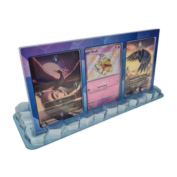 Pokemon Kartenhalter f&uuml;r 3 Karten inklusive Standfu&szlig; (aus der Terapagos Box)