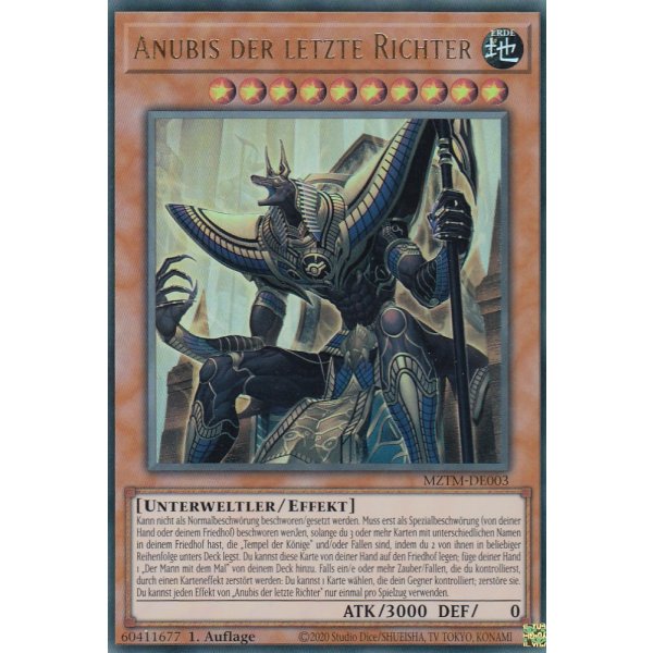 Anubis der letzte Richter MZTM-DE003 (Ultra Rare)
