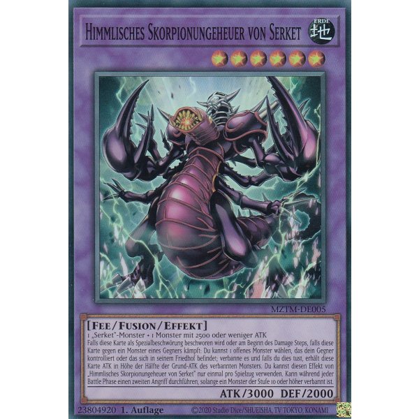 Himmlisches Skorpionungeheuer von Serket MZTM-DE005 (Super Rare)