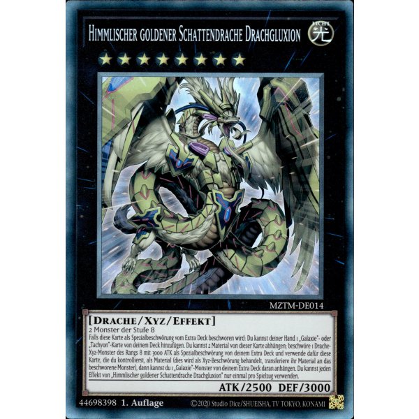 Himmlischer goldener Schattendrache Drachgluxion MZTM-DE014 (Collectors Rare)
