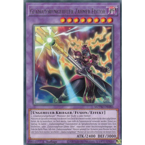 Gladiatorungeheuer-Z&auml;hmer Editor MZTM-DE086