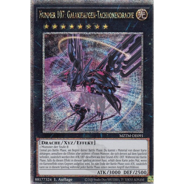 Nummer 107: Galaxieaugen-Tachyonendrache MZTM-DE091-alt (Quarter Century Secret Rare)