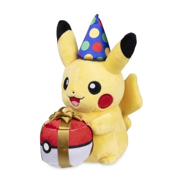 Geburtstags Pikachu Pl&uuml;schfigur 20 cm - Pokemon Kuscheltier