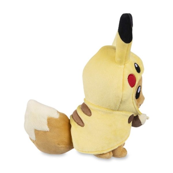 Evoli mit Pikachu Umhang Pl&uuml;schfigur 17 cm - Pokemon Kuscheltier