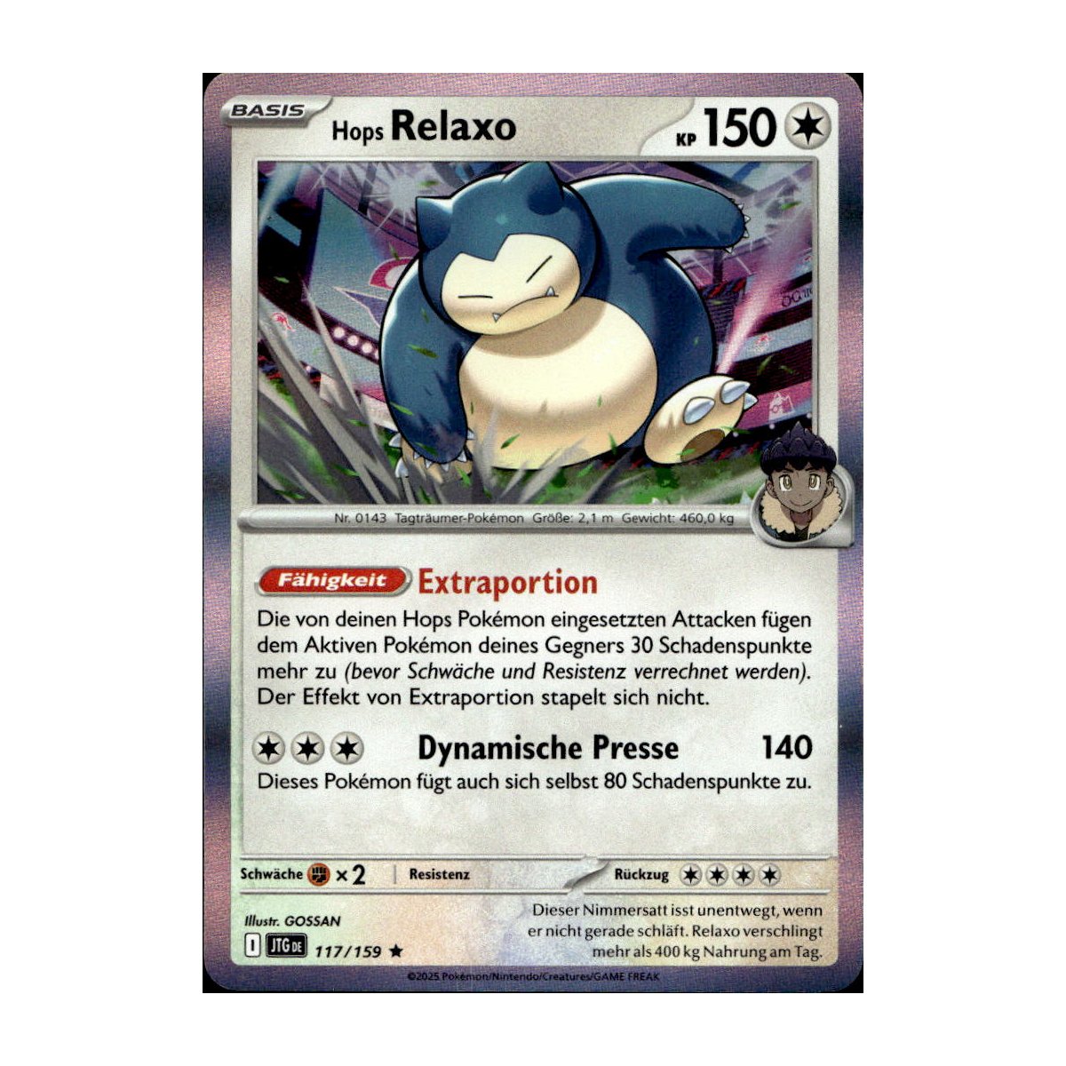Hops Relaxo 117/159 Reisegefährten Pokemon Karte günstig kaufen