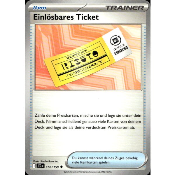 Einl&ouml;sbares Ticket 156/159