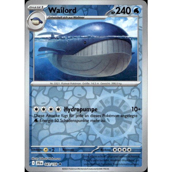 Wailord 041/159 Holo REVERSE HOLO