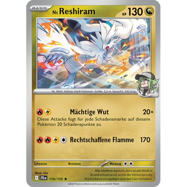 Ns Reshiram 116/159 Holo REVERSE HOLO