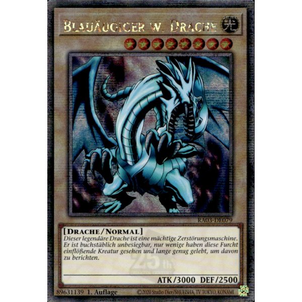 Blau&auml;ugiger w. Drache RA03-DE079 (Quarter Century Secret Rare)