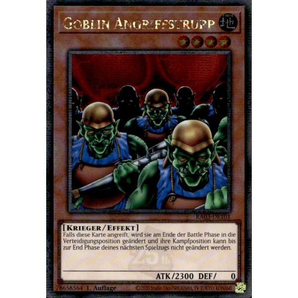 Goblin Angriffstrupp RA03-DE101 (Quarter Century Secret Rare)