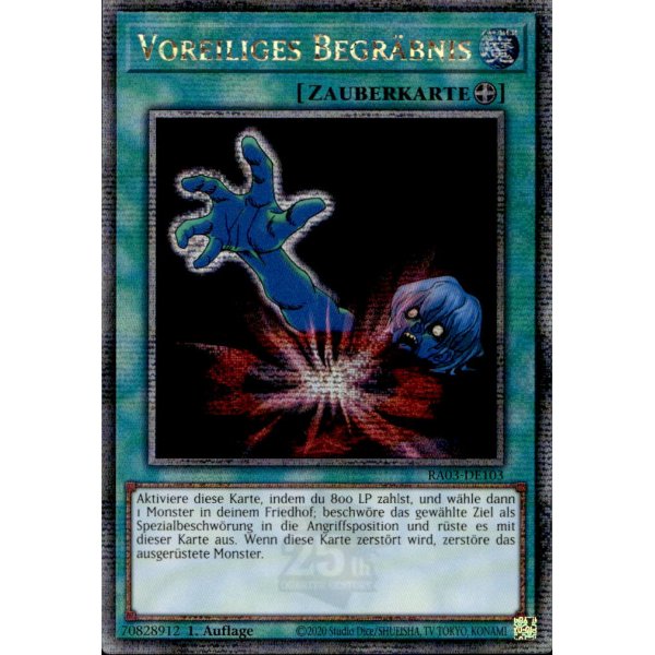 Voreiliges Begr&auml;bnis RA03-DE103 (Quarter Century Secret Rare)