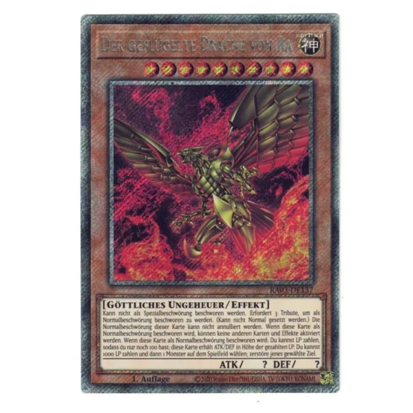 Der gefl&uuml;gelte Drache von Ra RA03-DE137 (Quarter Century Secret Rare)
