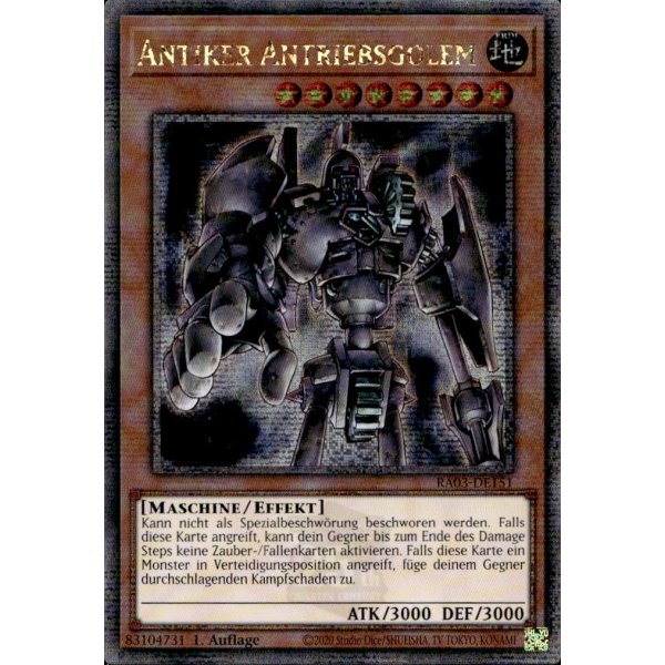 Antiker Antriebsgolem RA03-DE151 (Quarter Century Secret Rare)