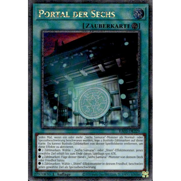 Portal der Sechs RA03-DE229 (Quarter Century Secret Rare)