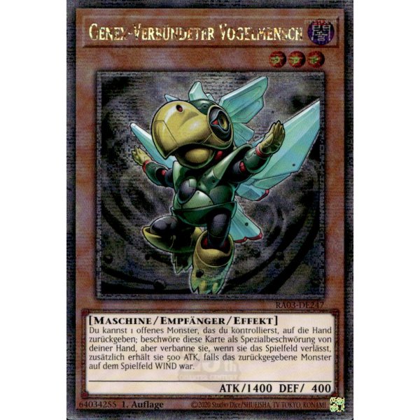 Genex-Verb&uuml;ndeter Vogelmensch RA03-DE247 (Quarter Century Secret Rare)