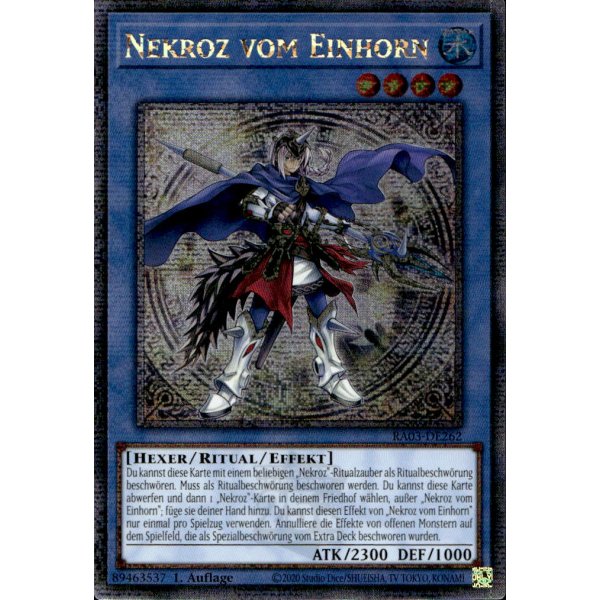 Nekroz vom Einhorn RA03-DE262 (Quarter Century Secret Rare)
