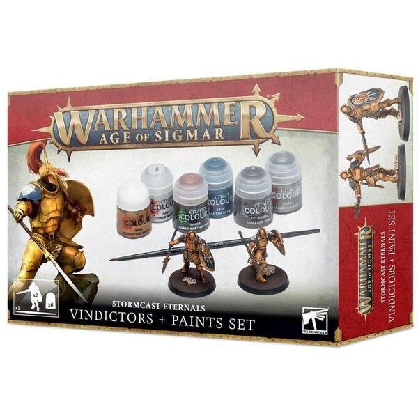 Warhammer Age of Sigmar Stormcast Eternals Vindictors + Paint Set (60-10)
