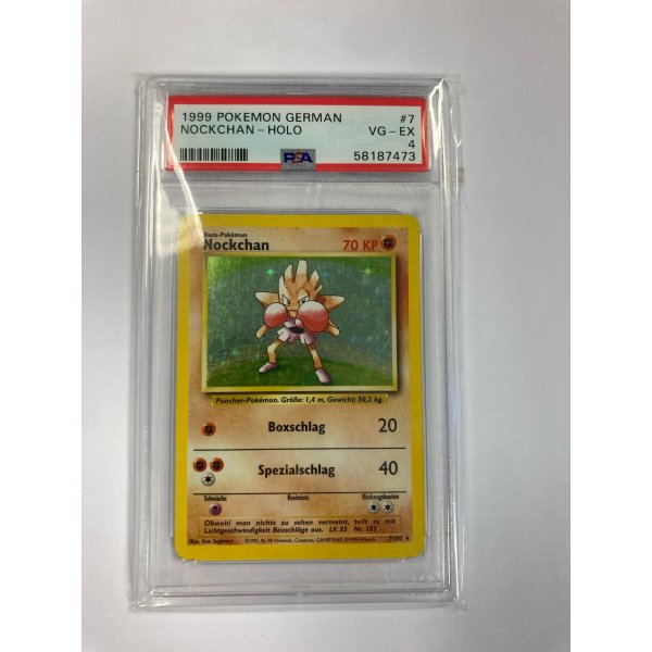 1999 POKEMON GERMAN NOCKCHAN - HOLO PSA 4
