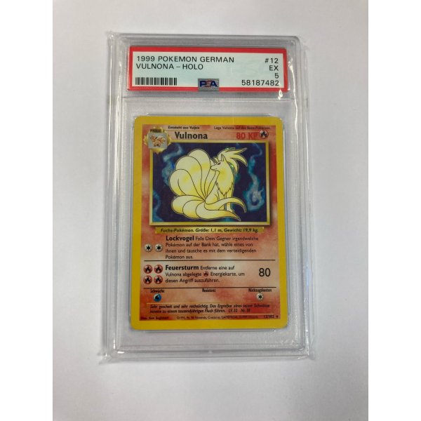 1999 POKEMON GERMAN VULNONA - HOLO PSA 5