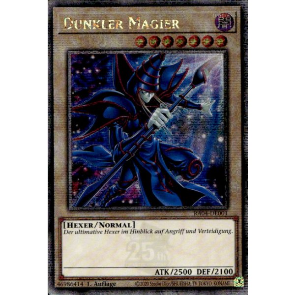 Dunkler Magier RA04-DE001 (Quarter Century Secret Rare)