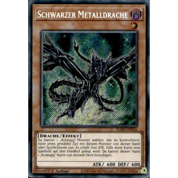 Schwarzer Metalldrache RA04-DE016 (Secret Rare)