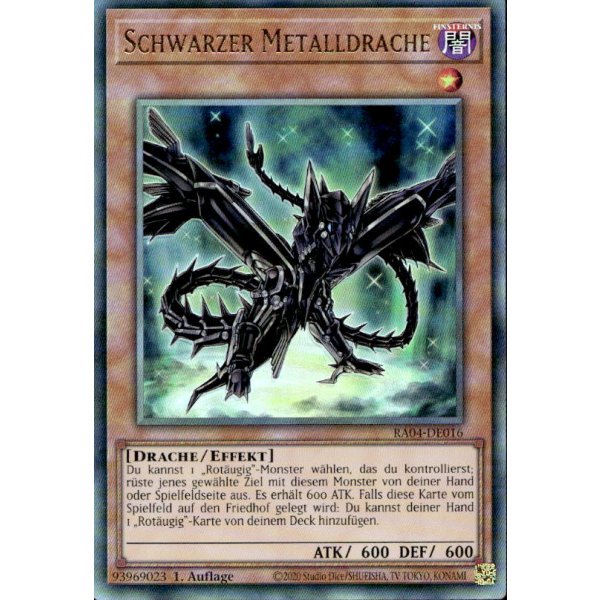Schwarzer Metalldrache RA04-DE016 (Ultimate Rare)
