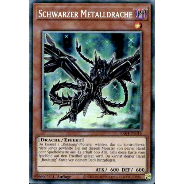 Schwarzer Metalldrache RA04-DE016 (Collectors Rare)