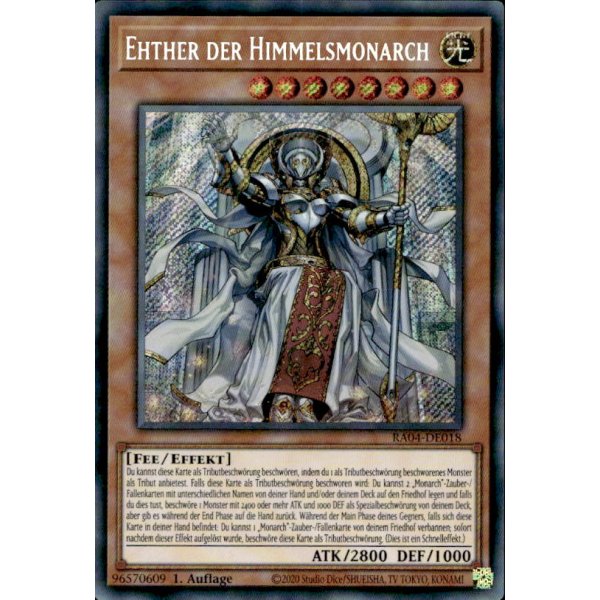 Ehther der Himmelsmonarch RA04-DE018 (Secret Rare)