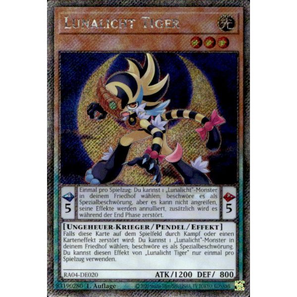 Lunalicht Tiger RA04-DE020 (Platinum Secret Rare)