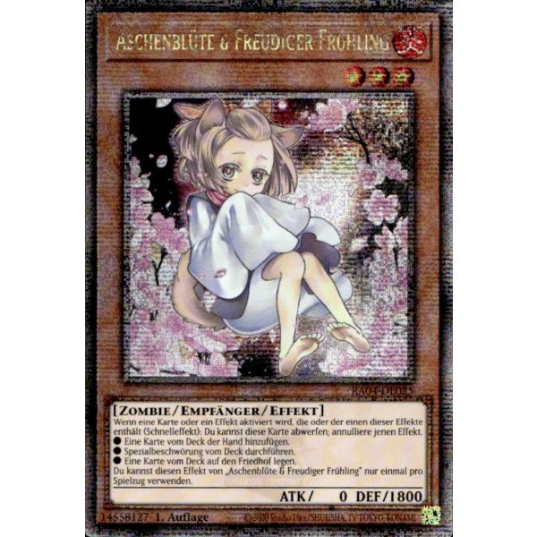 Aschenbl&uuml;te &amp; Freudiger Fr&uuml;hling RA04-DE025 (Quarter Century Secret Rare)