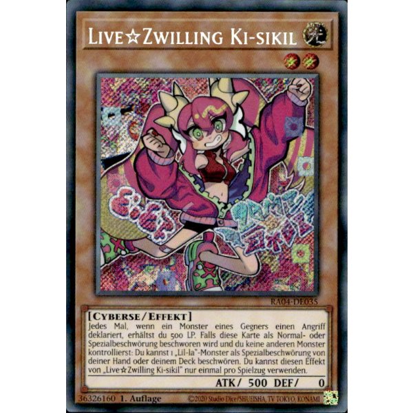 LiveTwin Ki-sikil RA04-DE035 (Secret Rare)