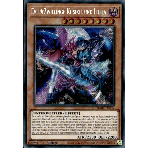 EvilTwins Ki-sikil &amp; Lil-la RA04-DE037 (Secret Rare)