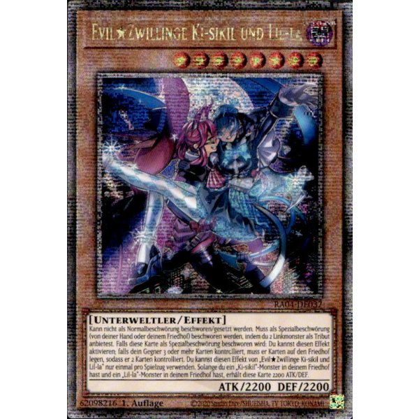 EvilTwins Ki-sikil &amp; Lil-la RA04-DE037 (Quarter Century Secret Rare)