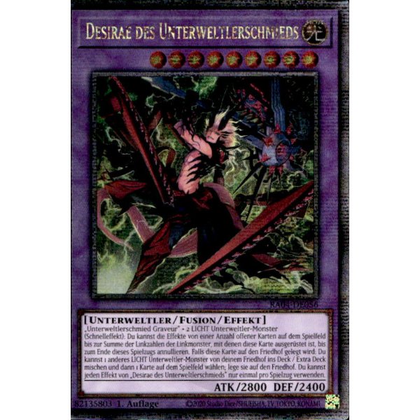 Desirae des Unterweltlerschmieds RA04-DE056 (Quarter Century Secret Rare)
