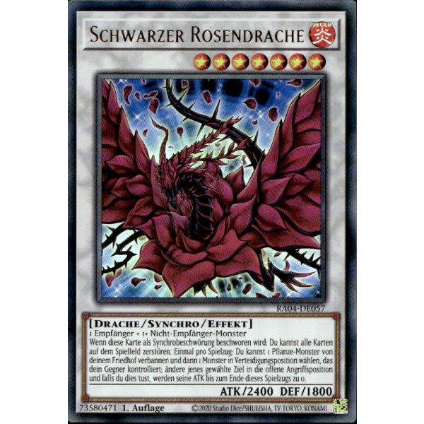 Schwarzer Rosendrache RA04-DE057 (Ultra Rare)