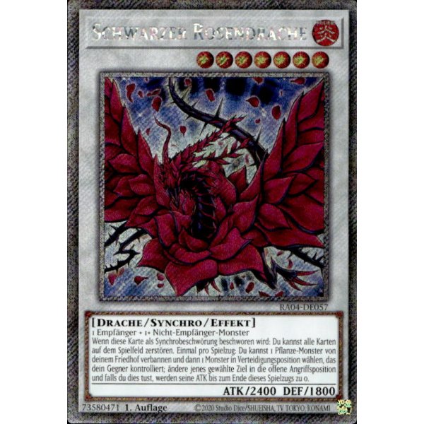Schwarzer Rosendrache RA04-DE057 (Platinum Secret Rare)