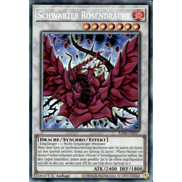 Schwarzer Rosendrache RA04-DE057 (Collectors Rare)