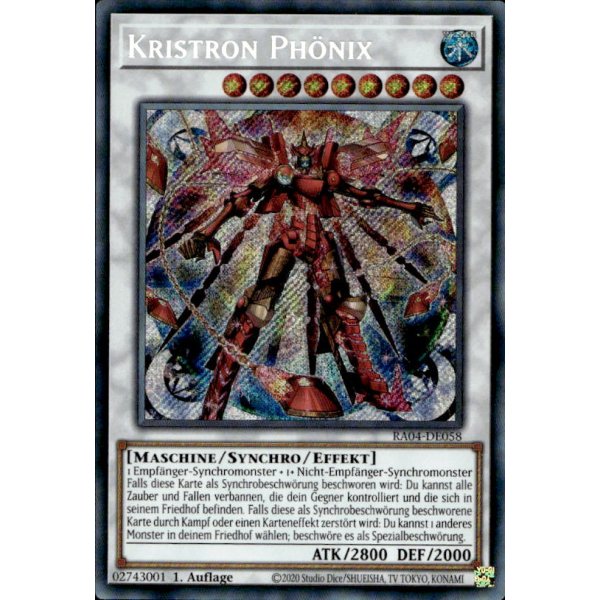 Kristron Ph&ouml;nix RA04-DE058 (Secret Rare)