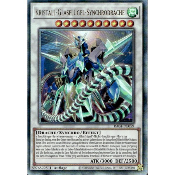 Kristall-Glasfl&uuml;gel-Synchrodrache RA04-DE059 (Ultimate Rare)